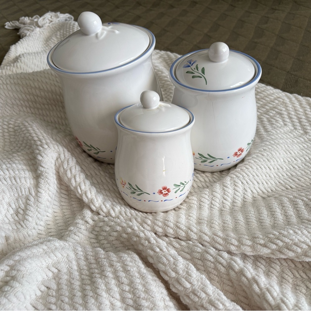 Floral Ceramic Canister Set